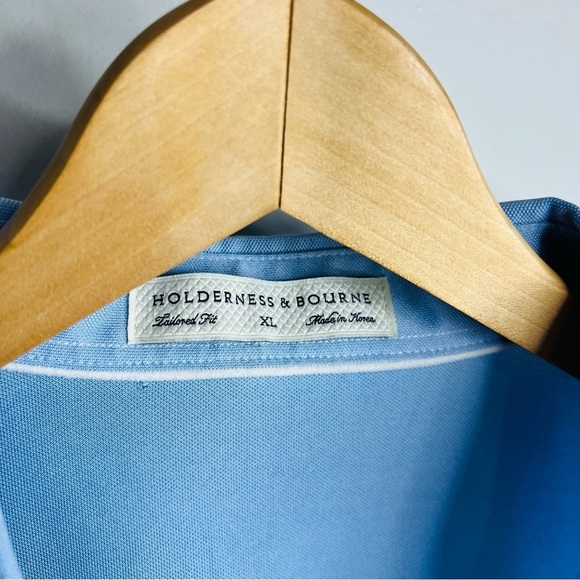 Holderness & Bourne Blue The Holland Polo Shirt XL - Picture 4 of 5